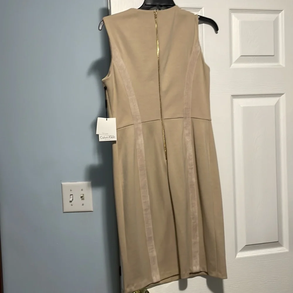 Calvin Klein dress with faux suede trim - Picture 3 of 8
